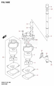 DF225T From 22503F-040001 (E01 E03 E40)  2020 drawing WATER PUMP (E40)