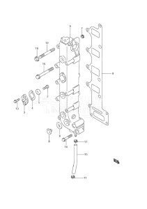 Outboard DF 60 drawing Exhaust Manifold