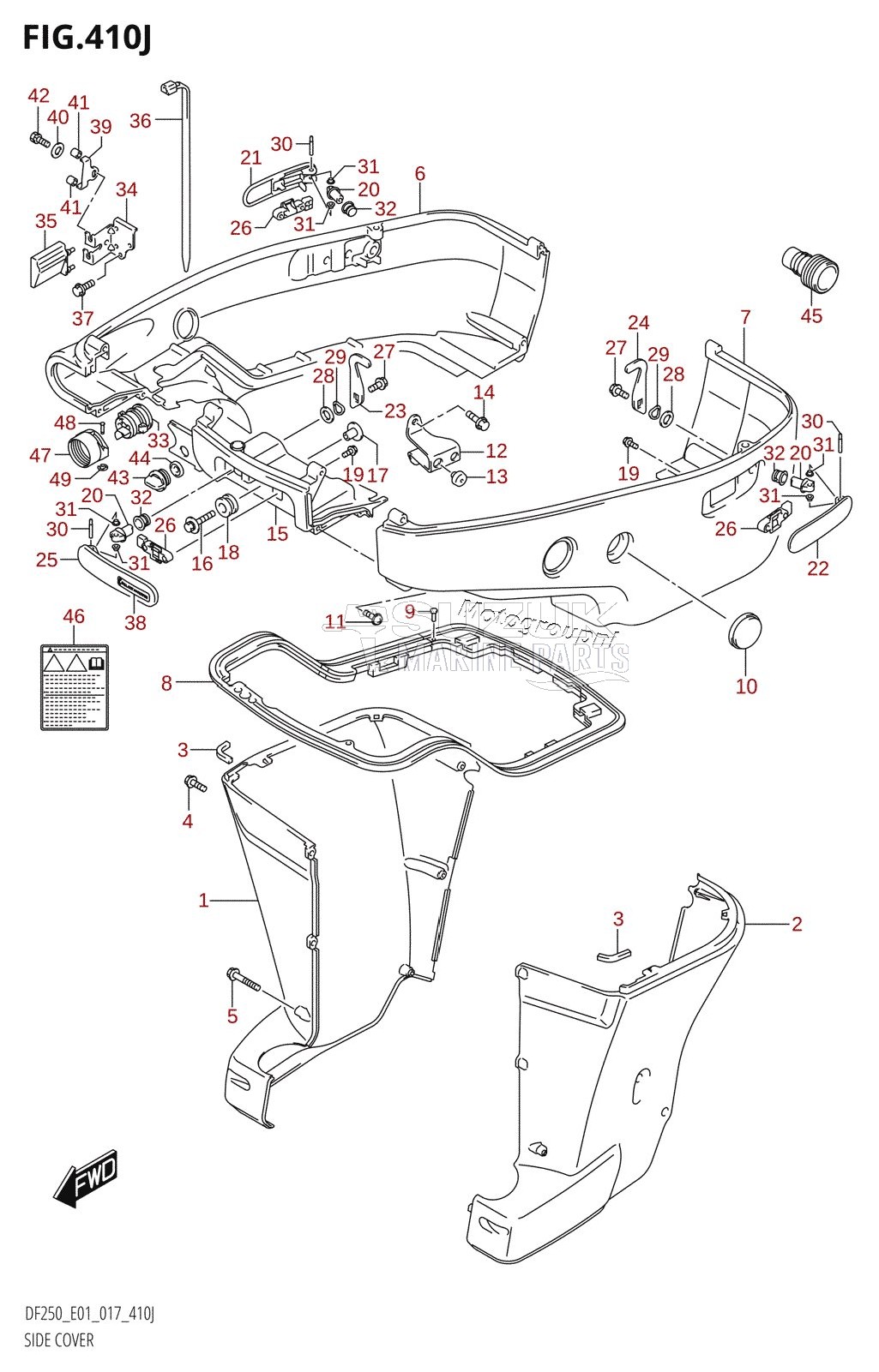 SIDE COVER (DF250T:E01:(X-TRANSOM,XX-TRANSOM))