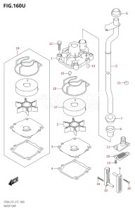 04003F-710001 (2017) 40hp E01-Gen. Export 1 (DF40A  DF40AQH  DF40ATH) DF40A drawing WATER PUMP (DF60AVTH:E40)