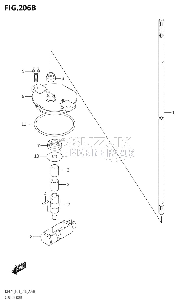 CLUTCH ROD (DF150TG:E03)