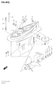 15002Z-610001 (2016) 150hp E03-USA (DF150Z) DF150Z drawing GEAR CASE (DF150ST:E03)