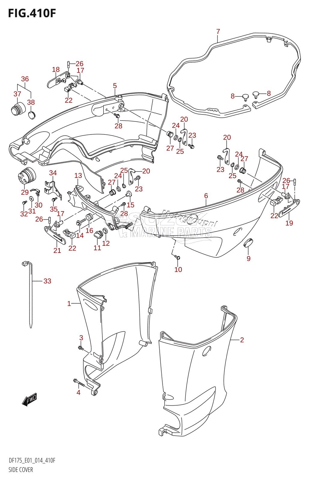 SIDE COVER (DF150Z:E40)