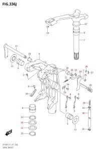 DF115A From 11503F-710001 (E11 E40)  2017 drawing SWIVEL BRACKET (DF140AZ:E40)