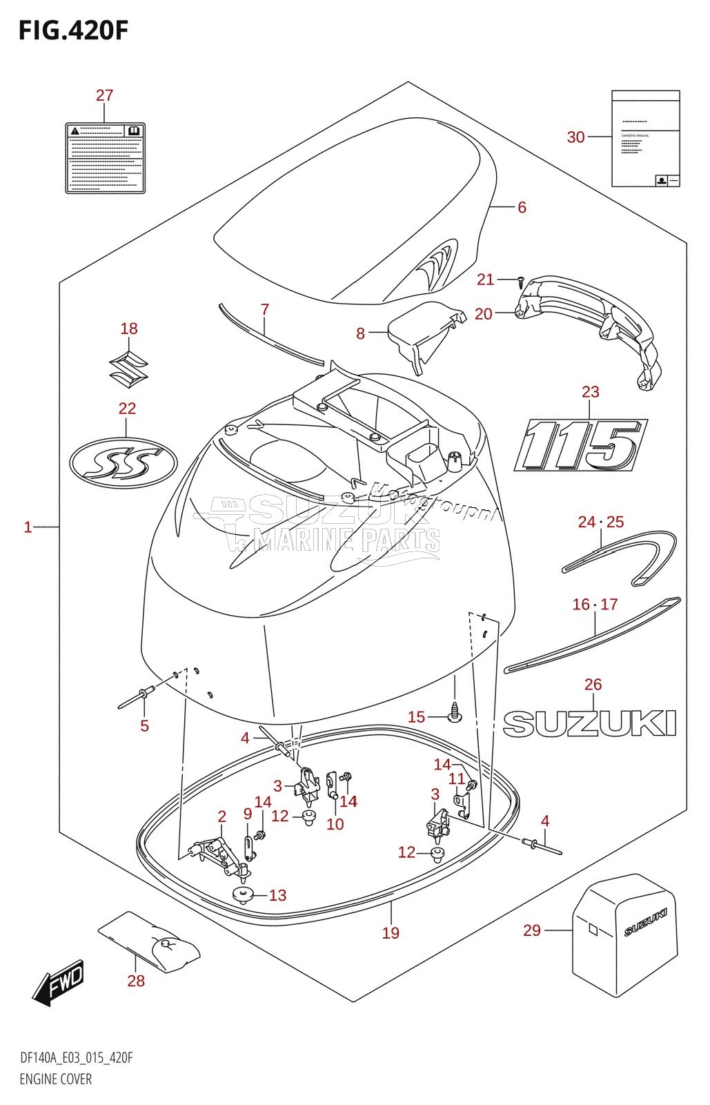 ENGINE COVER (DF115AST:E03)