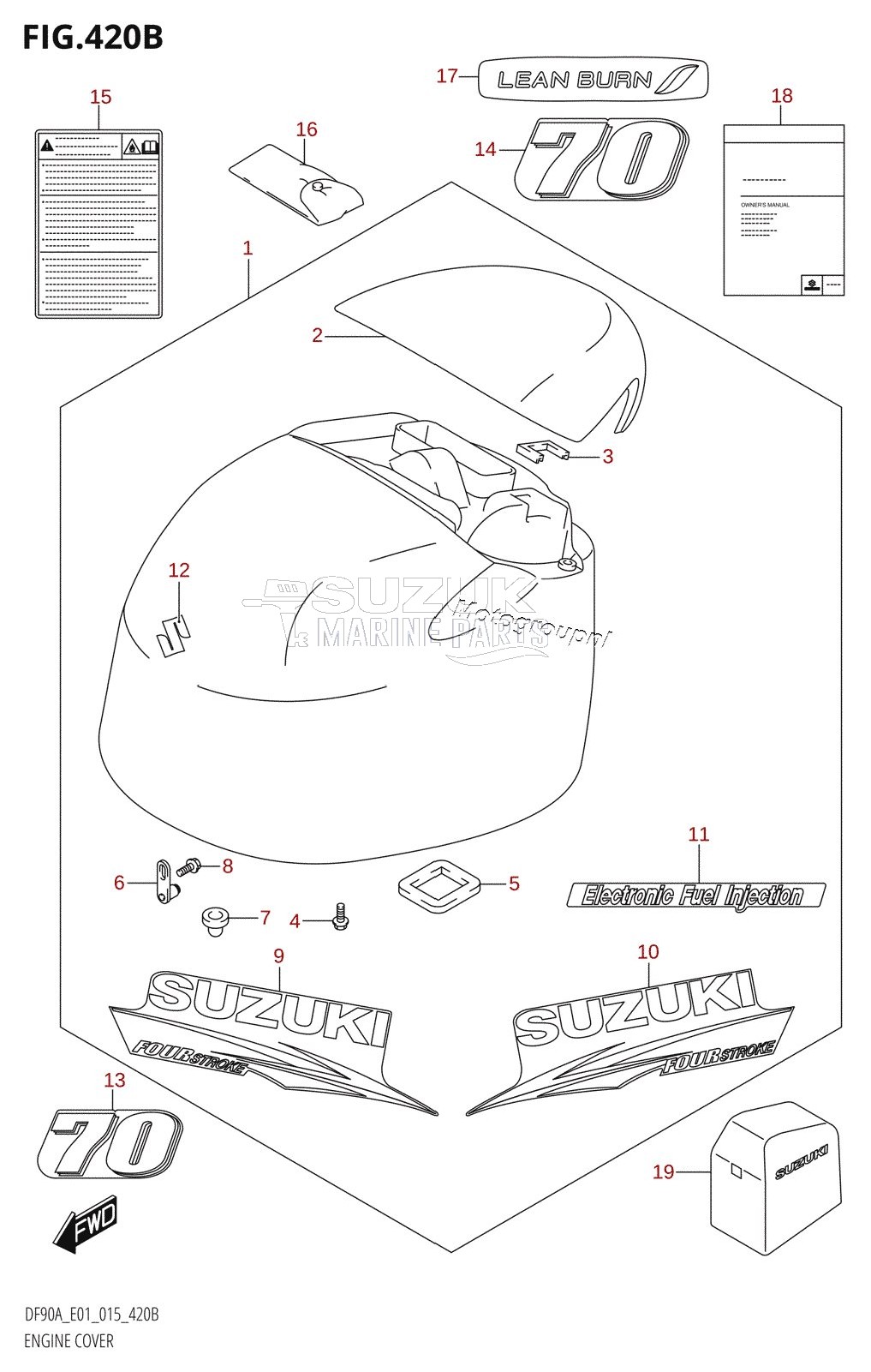 ENGINE COVER (DF70A:E40)