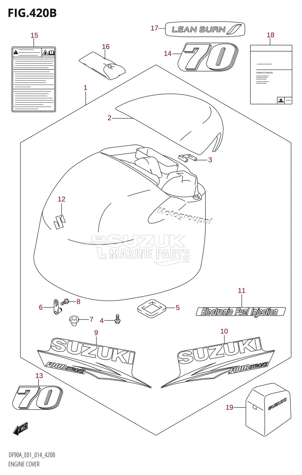 ENGINE COVER (DF70A:E40)