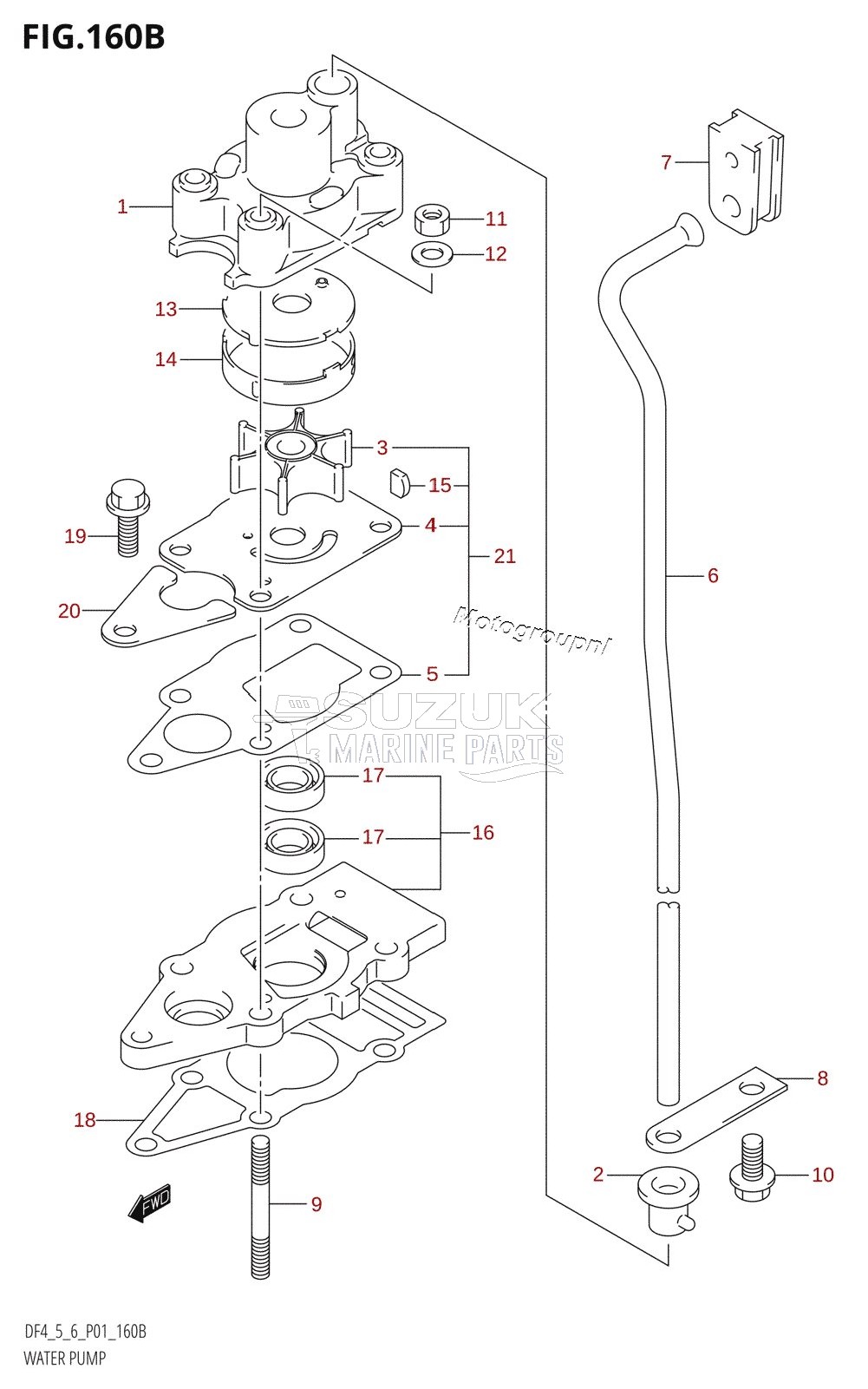 WATER PUMP (K5,K6,K7,K8,K9,K10,011)