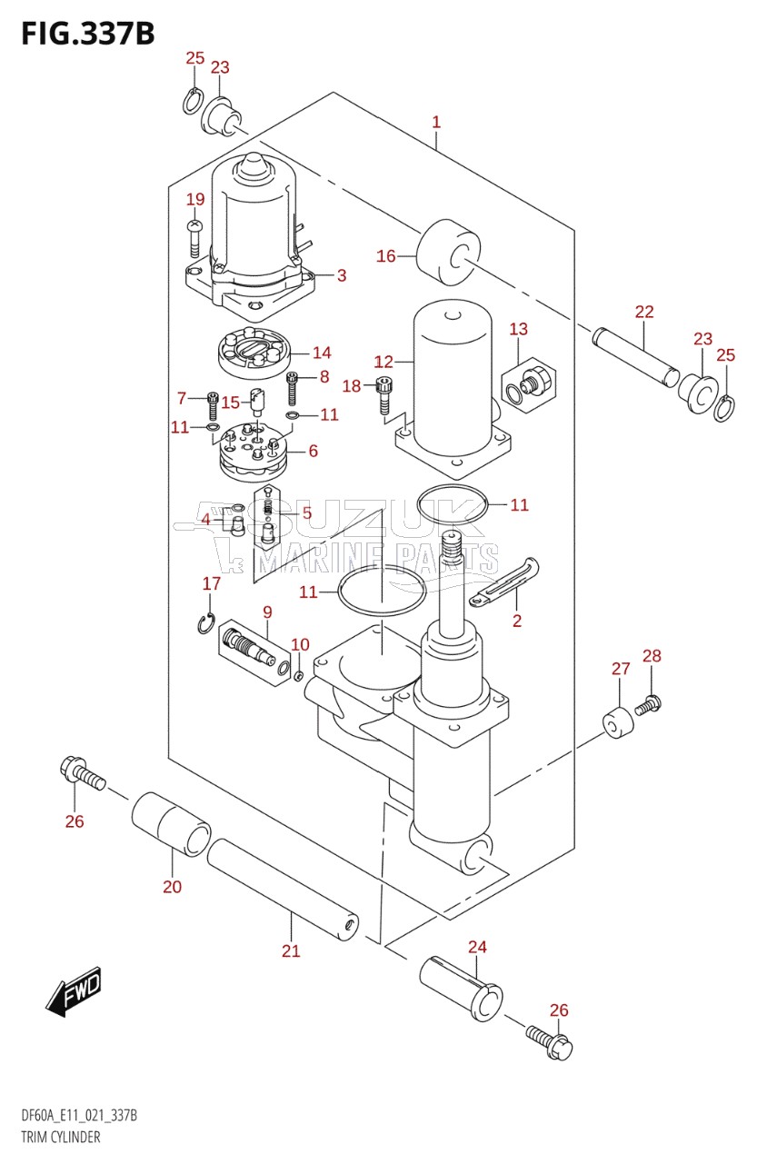 TRIM CYLINDER (DF40AST,DF60A,DF60ATH)