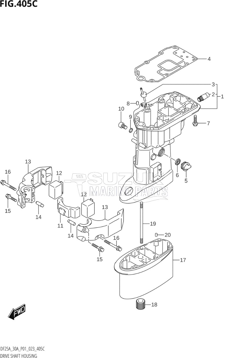 DRIVE SHAFT HOUSING (DF30AQ)