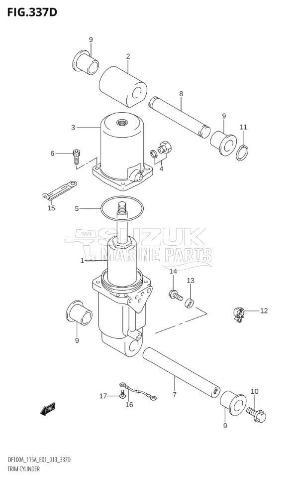 TRIM CYLINDER (DF115AT:E40)