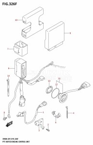 DF40A From 04003F-910001 (E01)  2019 drawing PTT SWITCH /​ ENGINE CONTROL UNIT (DF60A:E40,DF60ATH:E40)