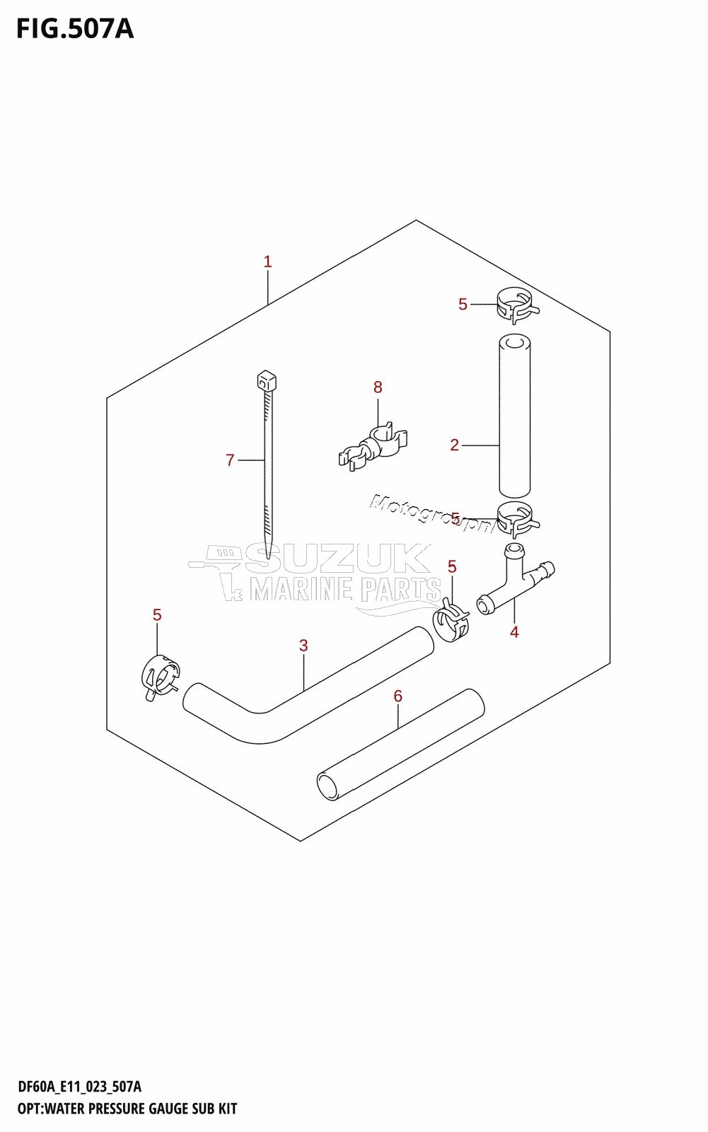 OPT:WATER PRESSURE GAUGE SUB KIT