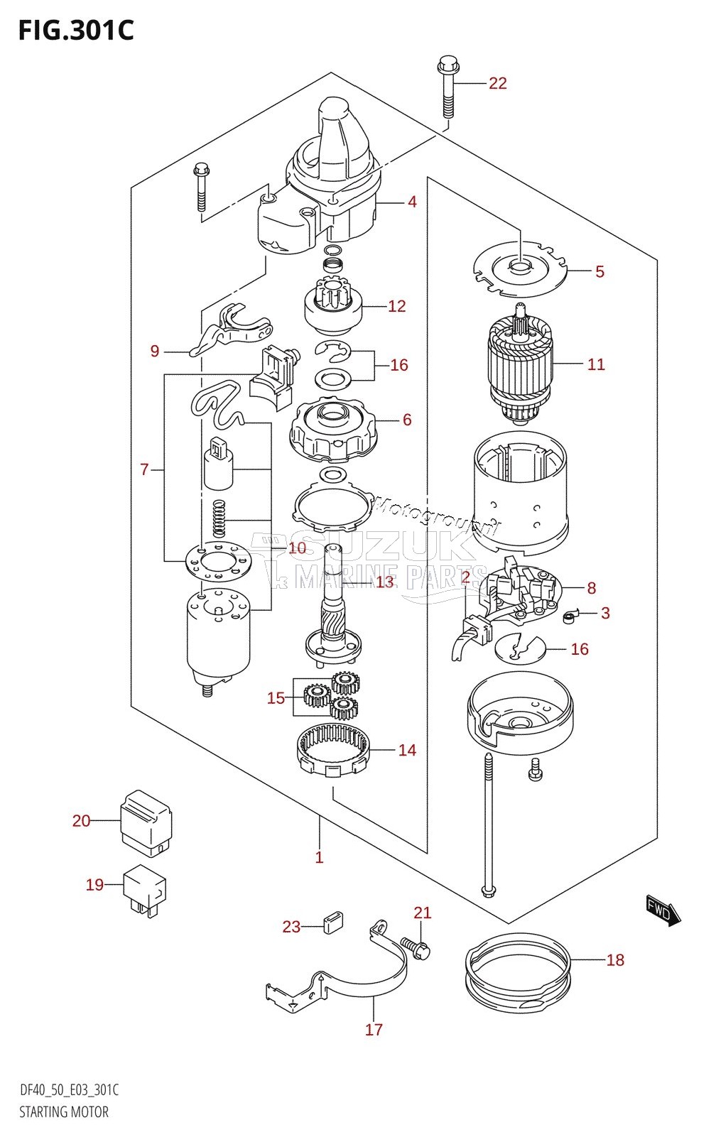 STARTING MOTOR (K5,K6,K7,K8,K9,K10)