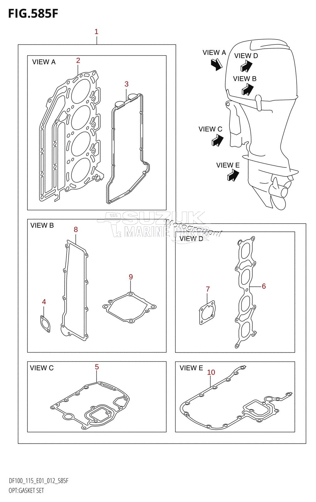 OPT:GASKET SET (DF115Z:E40)