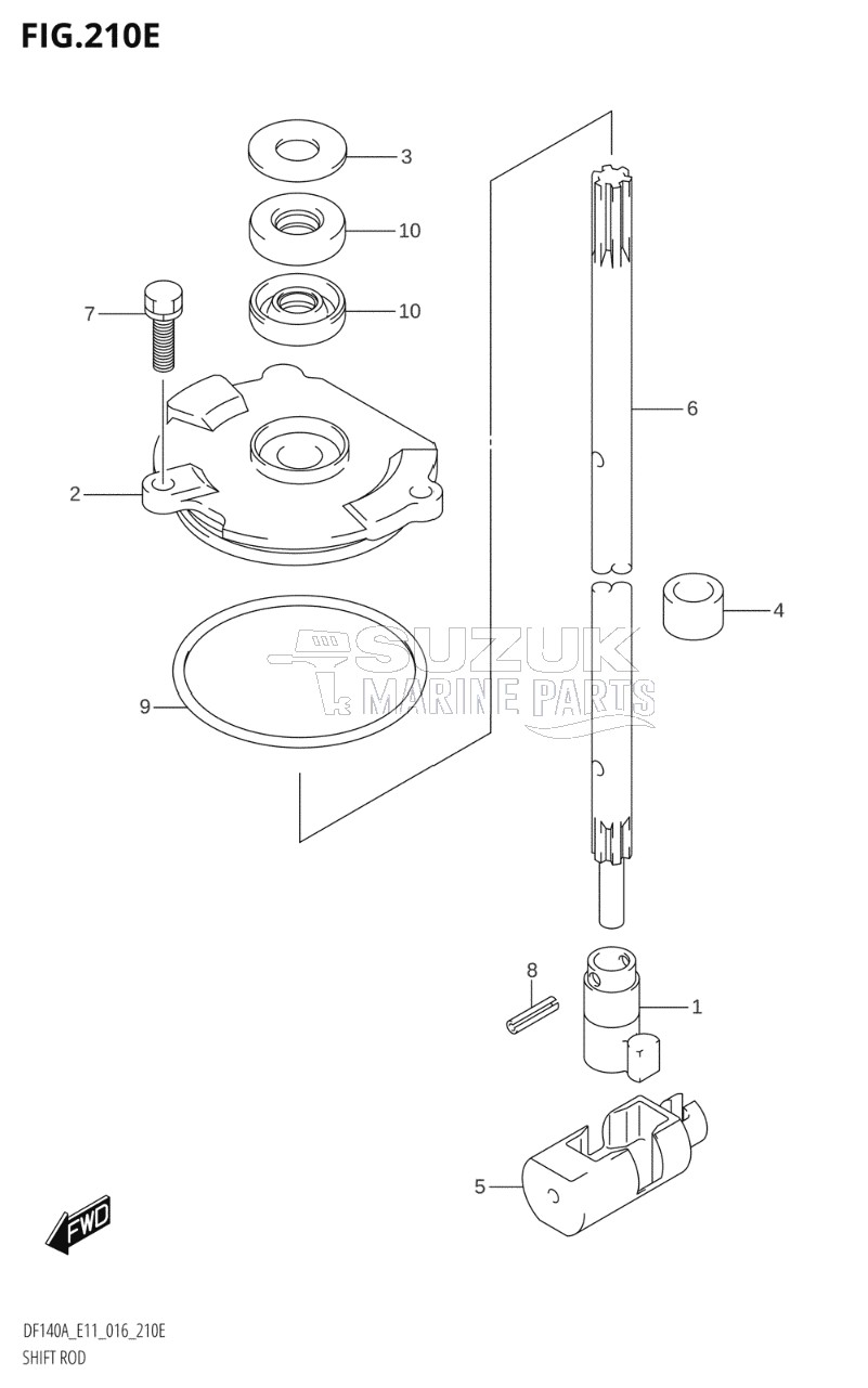 SHIFT ROD (DF115AZ:E40)