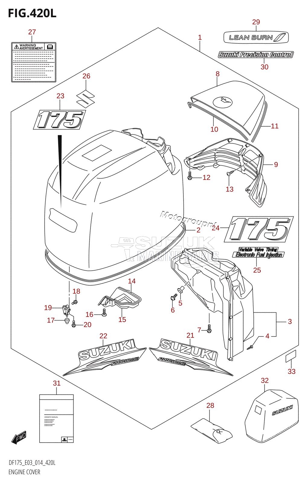 ENGINE COVER (DF175TG:E03)