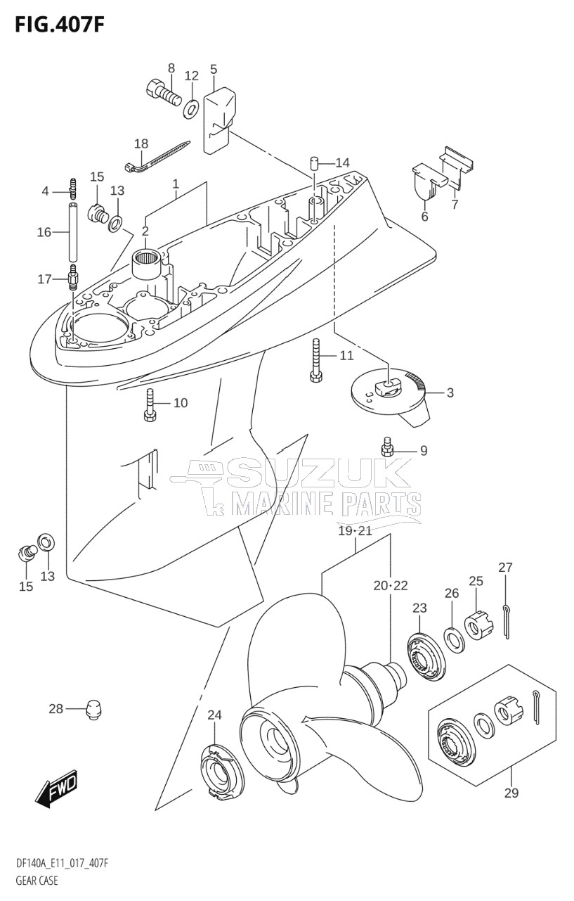 GEAR CASE (DF140AT:E11)