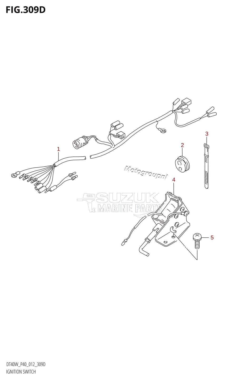 IGNITION SWITCH (DT40WR:P90)