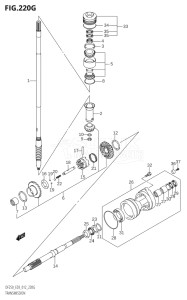 20002Z-210001 (2012) 200hp E03-USA (DF200Z) DF200Z drawing TRANSMISSION (DF250ST:E03)