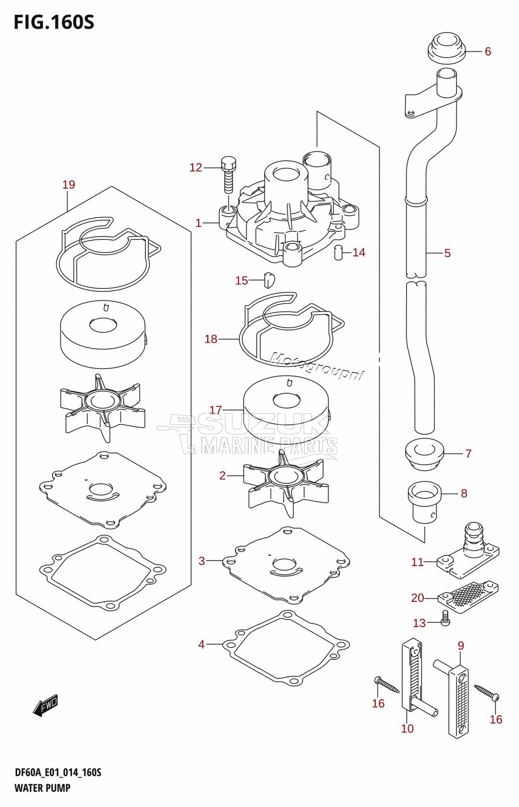 WATER PUMP (DF60AVT:E40)