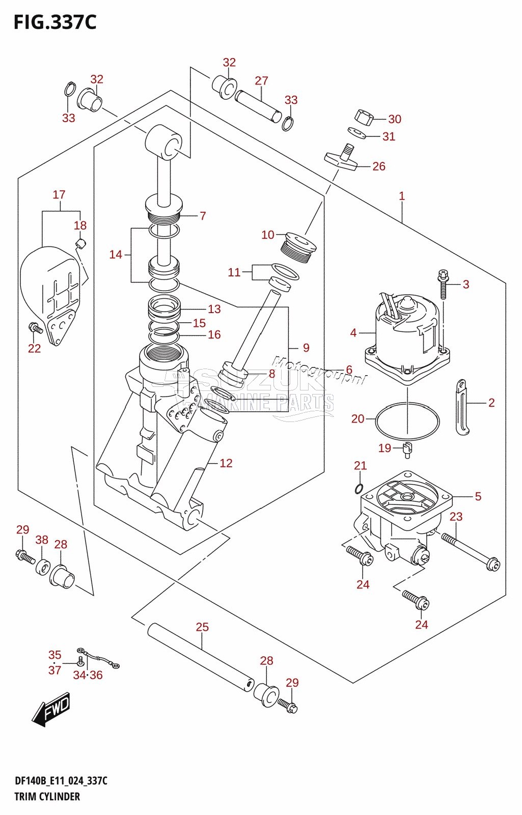 TRIM CYLINDER (DF115BSS)