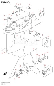 06002F-040001 (2020) 60hp E01 E40-Gen. Export 1 - Costa Rica (DF60A  DF60AQH  DF60ATH) DF60A drawing GEAR CASE (DF60AVT:E01,DF60AVT:E40,DF60AVTH:E40)