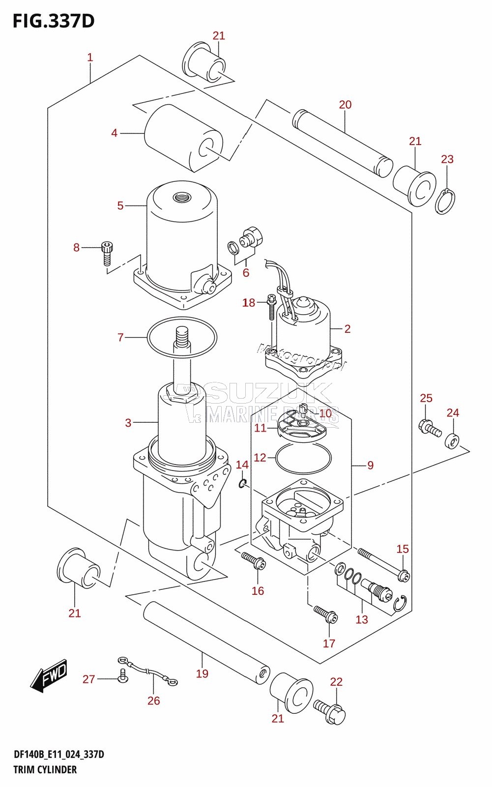 TRIM CYLINDER (DF115BT,DF115BZ,DF100C)