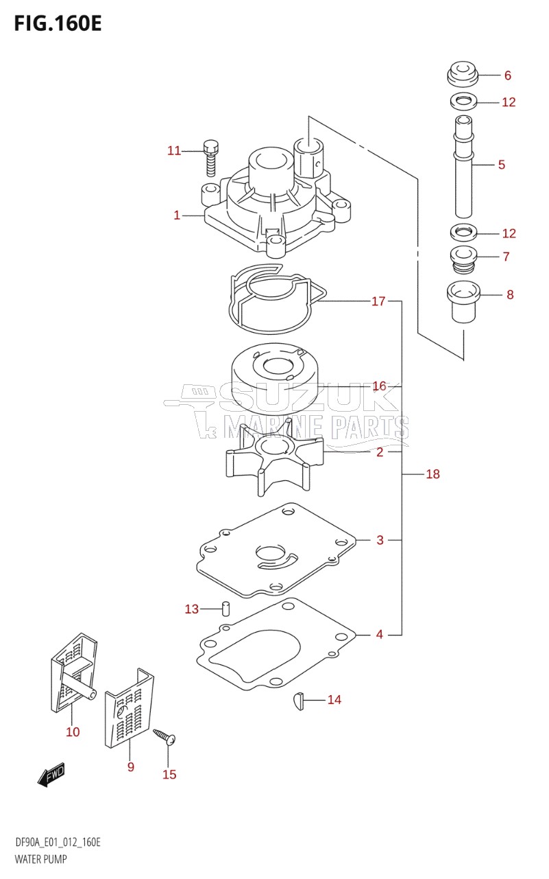 WATER PUMP (DF80A:E01)