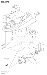 DF140 From 14001F-780001 (E03)  2007 drawing GEAR CASE (DF140Z)