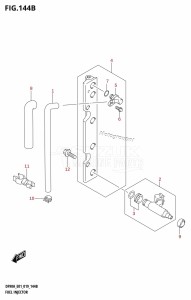 DF100B From 10004F-910001 (E01 E40)  2019 drawing FUEL INJECTOR (E40)