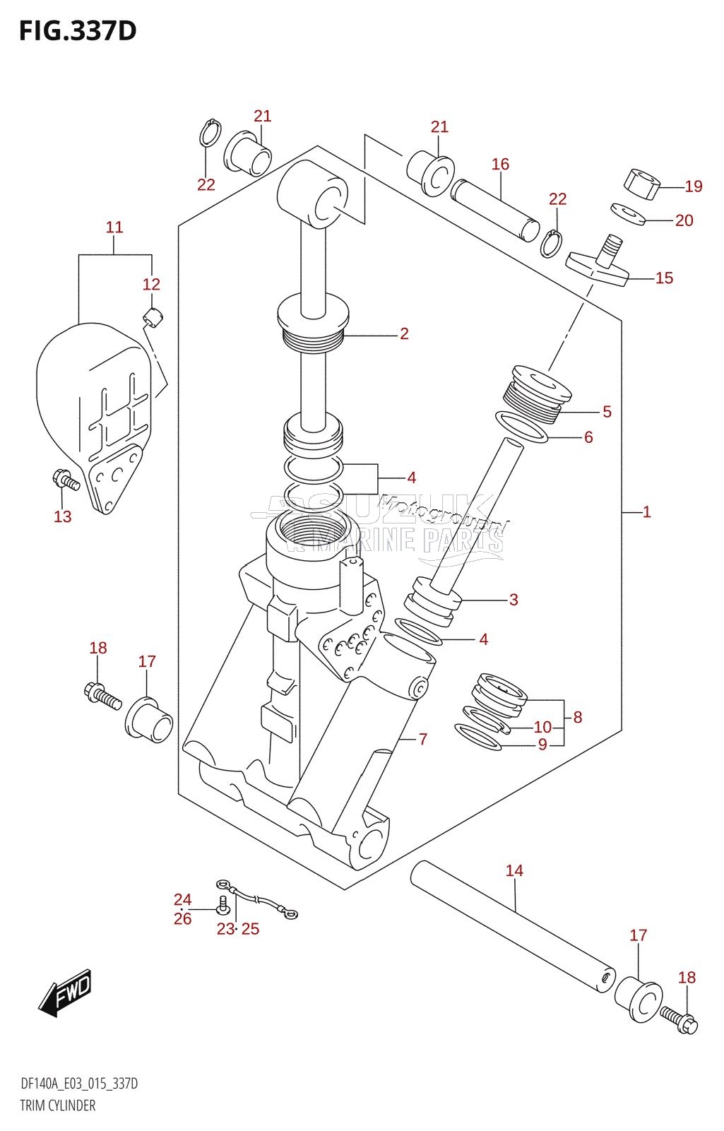 TRIM CYLINDER (DF140AT:E03)