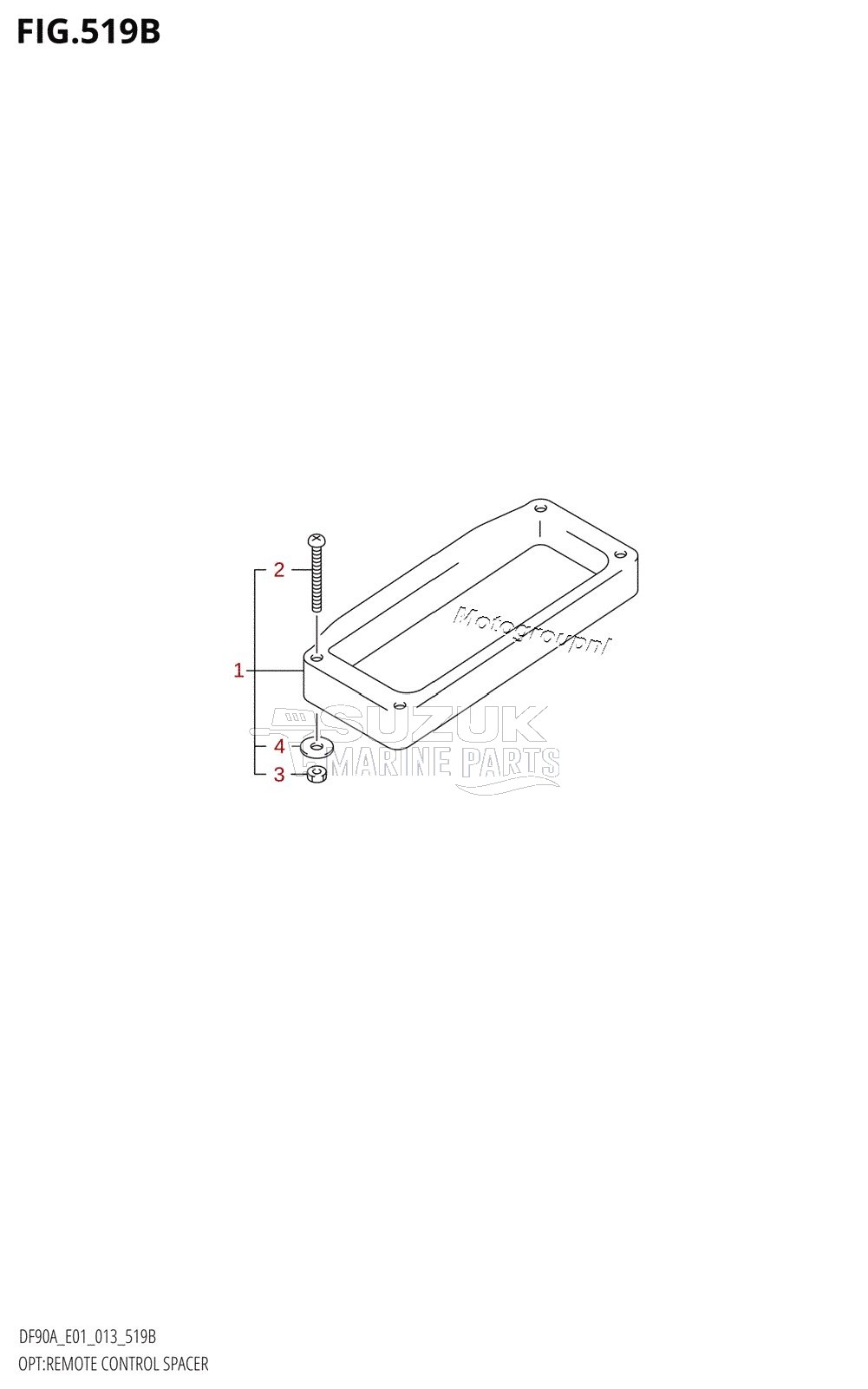 OPT:REMOTE CONTROL SPACER (DF70ATH:E40)