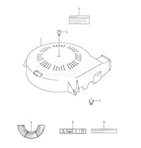 Outboard DF 90 drawing Ring Gear Cover