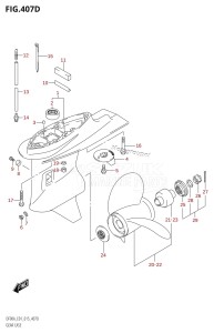 DF80A From 08002F-510001 (E01 E40)  2015 drawing GEAR CASE (DF70ATH:E40)