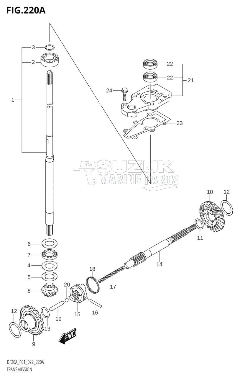 TRANSMISSION (DF9.9B,DF9.9BR,DF15A,DF15AR,DF20A,DF20AR)