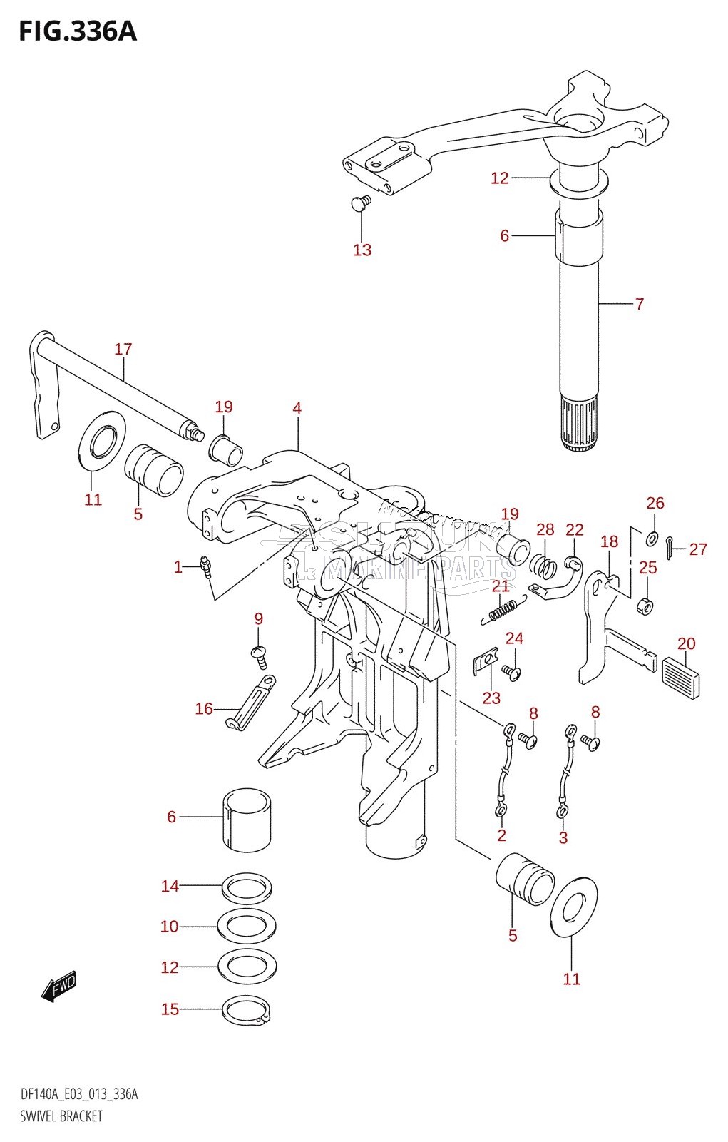 SWIVEL BRACKET (DF140AT:E03)