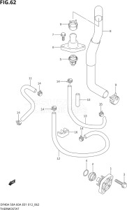 04004F-210001 (2012) 40hp E34-Italy (DF40AST) DF40A drawing THERMOSTAT