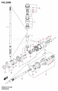 DF200Z From 20002Z-810001 (E01 E40)  2018 drawing TRANSMISSION (DF200AZ)