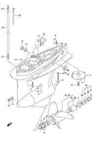 DF 175 drawing Gear Case (C/R)