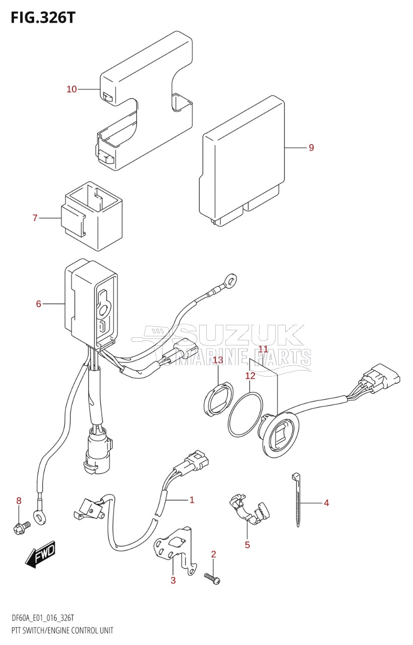 PTT SWITCH / ENGINE CONTROL UNIT (DF60AVTH:E01)