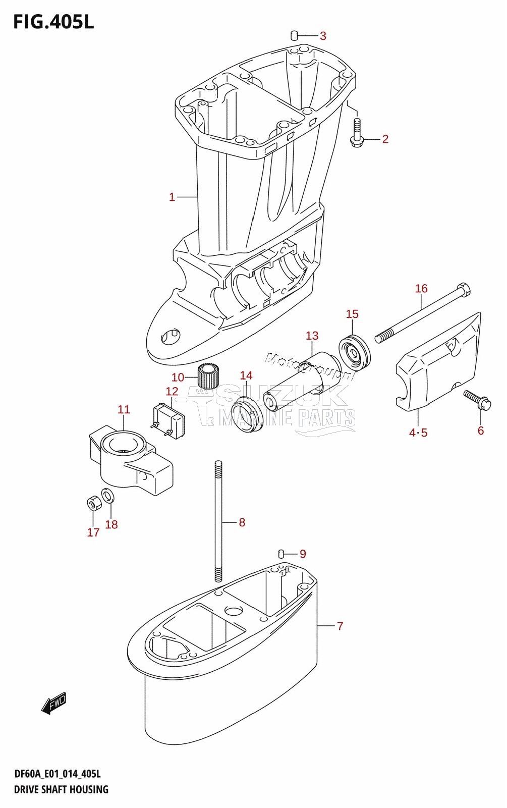 DRIVE SHAFT HOUSING (DF60ATH:E01)