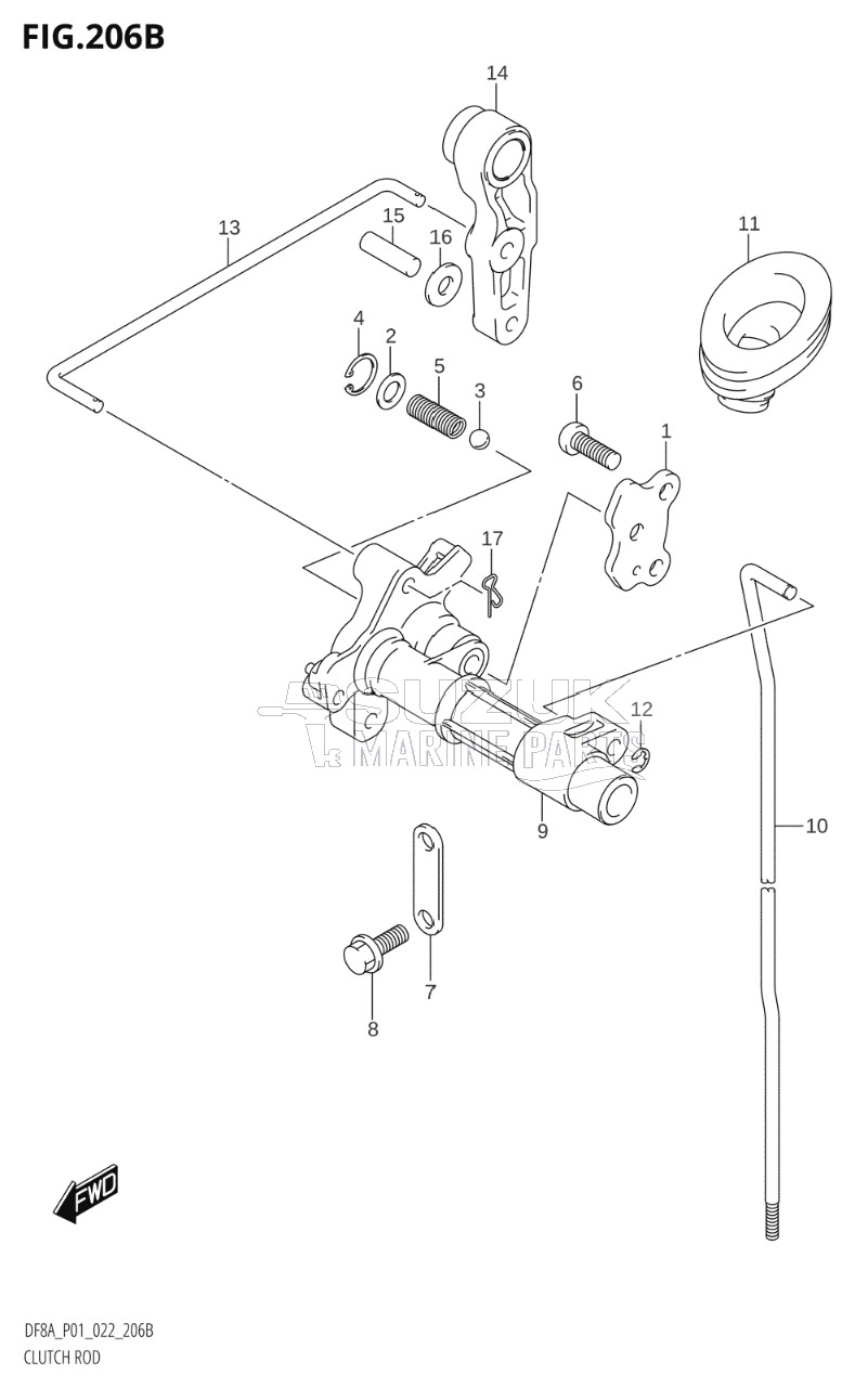 CLUTCH ROD (DF8AR)