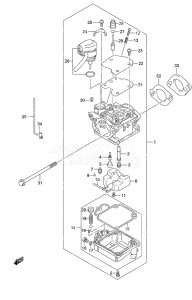 DF 9.9A drawing Carburetor w/Remote Control