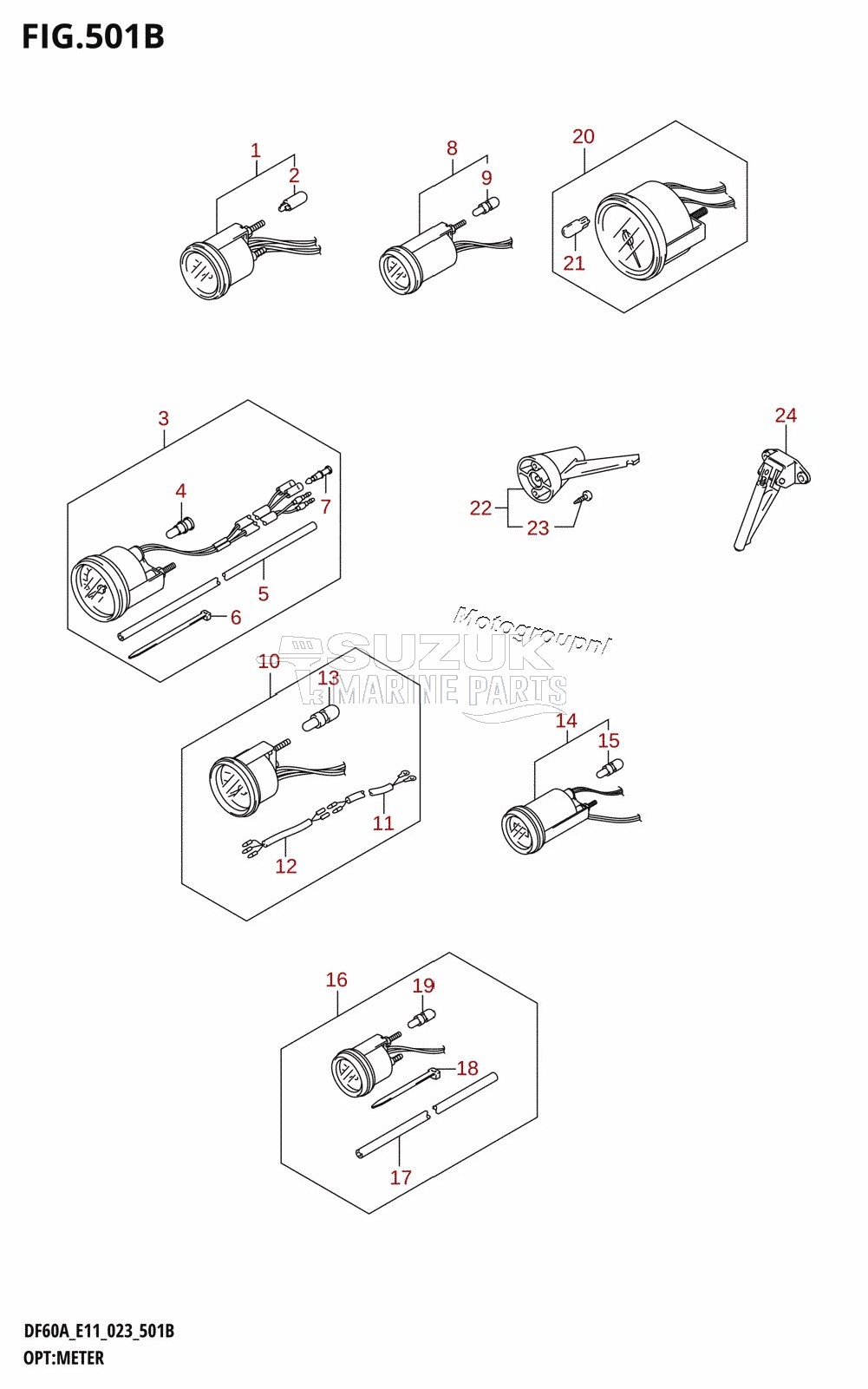 OPT:METER (DF40AQH,DF40ATH,DF50ATH,DF60AQH,DF60ATH,DF50AVTH,DF60AVTH)