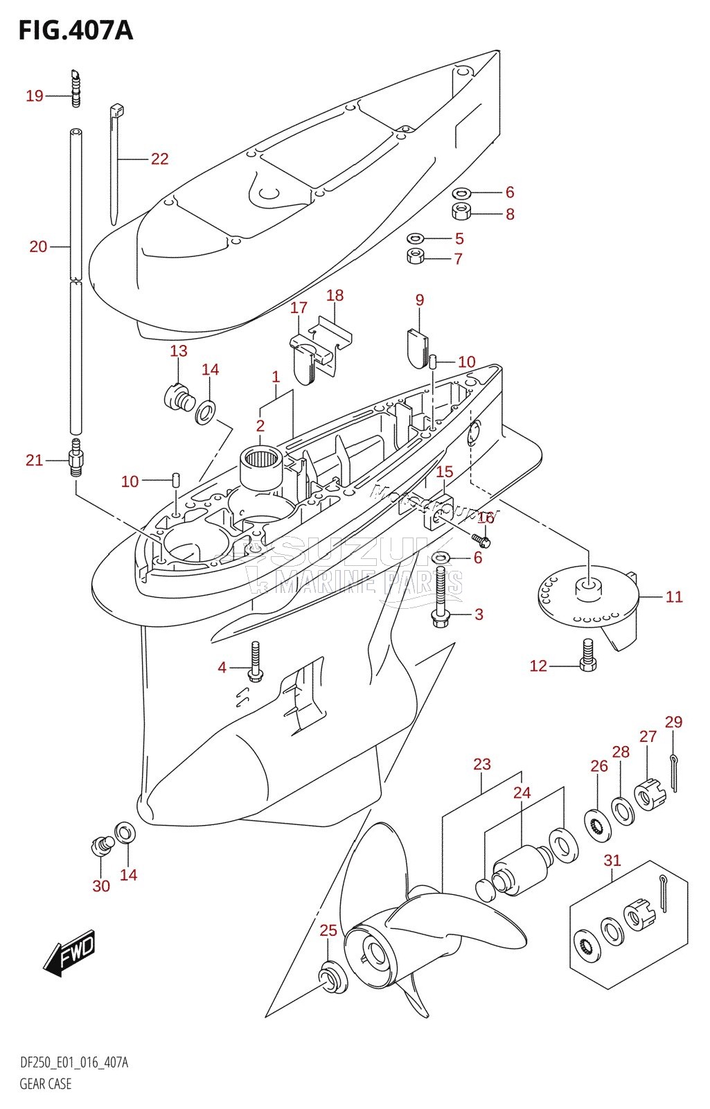 GEAR CASE (DF200T:E01)