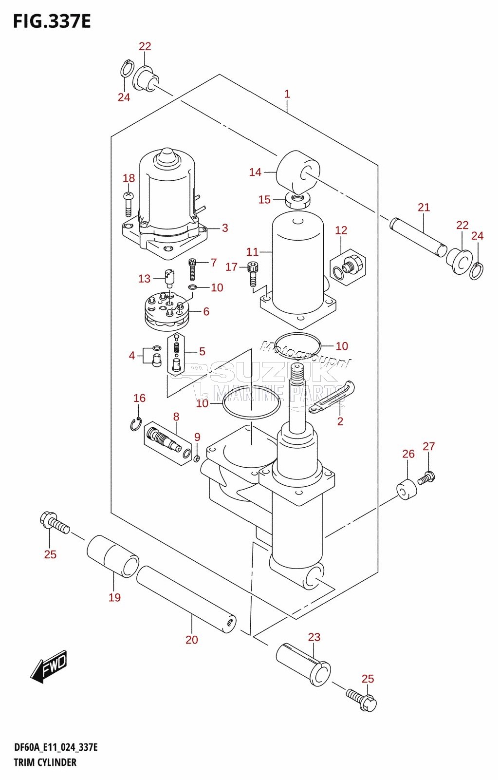 TRIM CYLINDER (DF40ASVT,DF50AVT,DF60AVT,DF60AVTH)