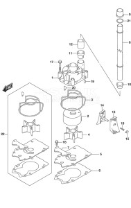 Outboard DF 250 drawing Water Pump DF 250S