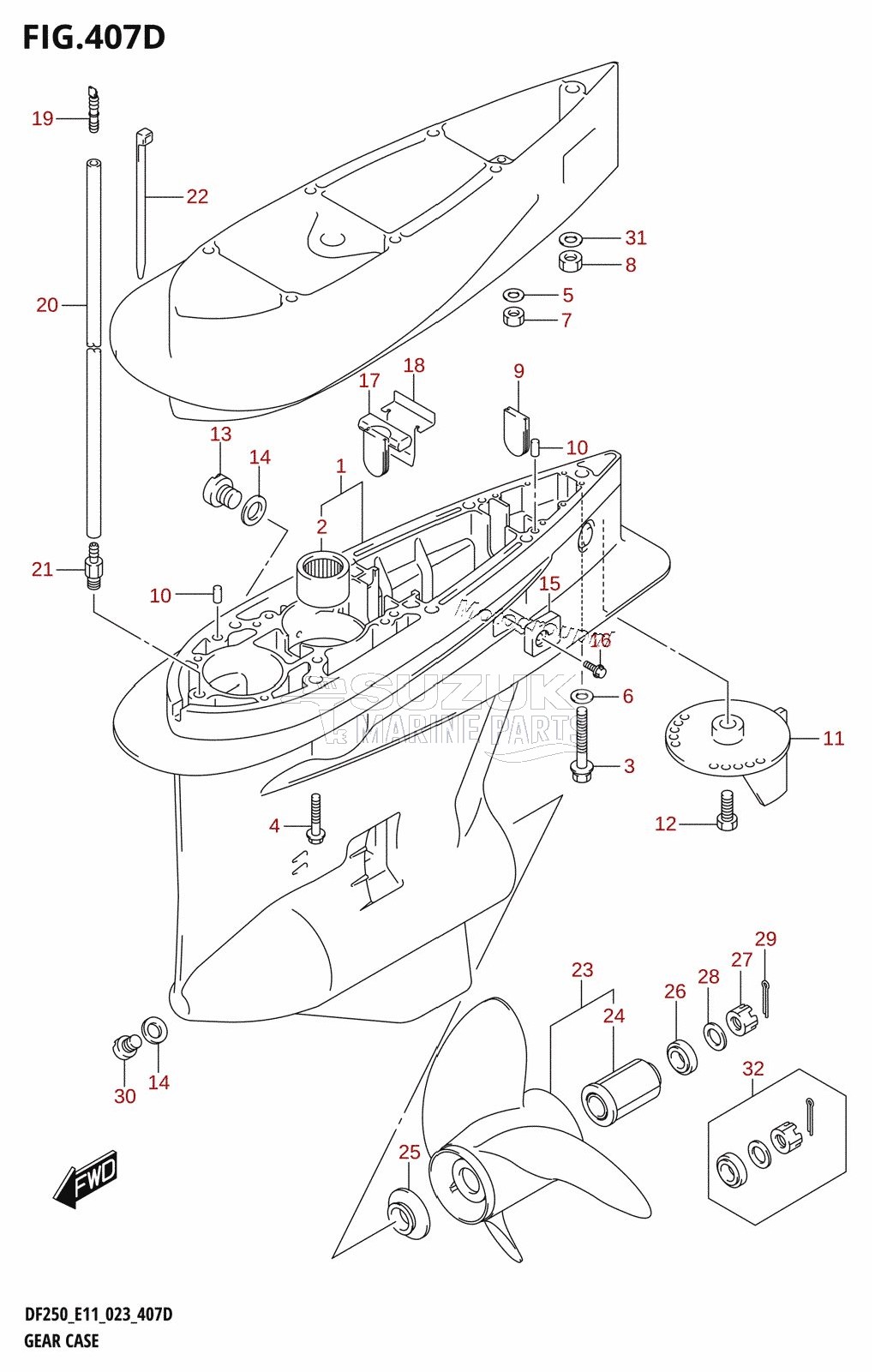 GEAR CASE (DF250T)