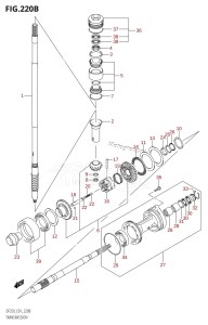 DF200 From 20001F-510001 (E01 E40)  2005 drawing TRANSMISSION (DF200Z,DF200WZ,DF225Z,DF225WZ,DF250Z)